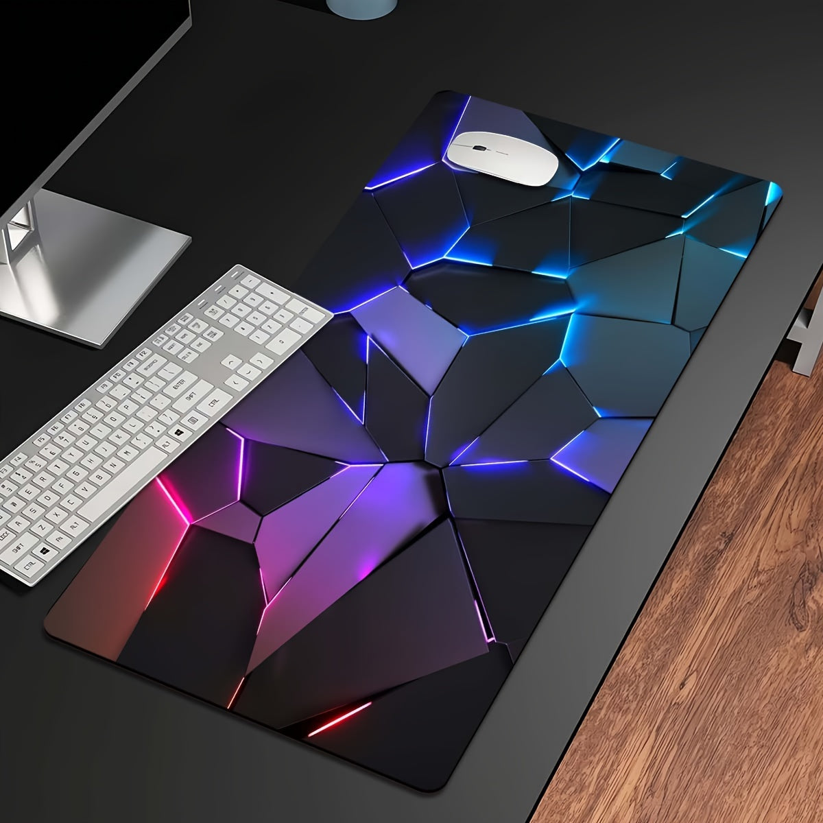 Durable Geometric Gaming Mouse Pad