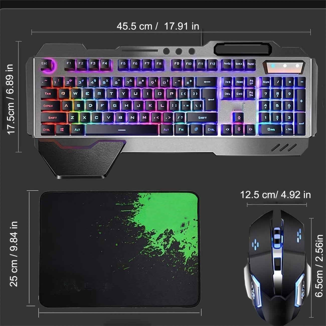 Wireless Gaming Keyboard and Mouse Set
