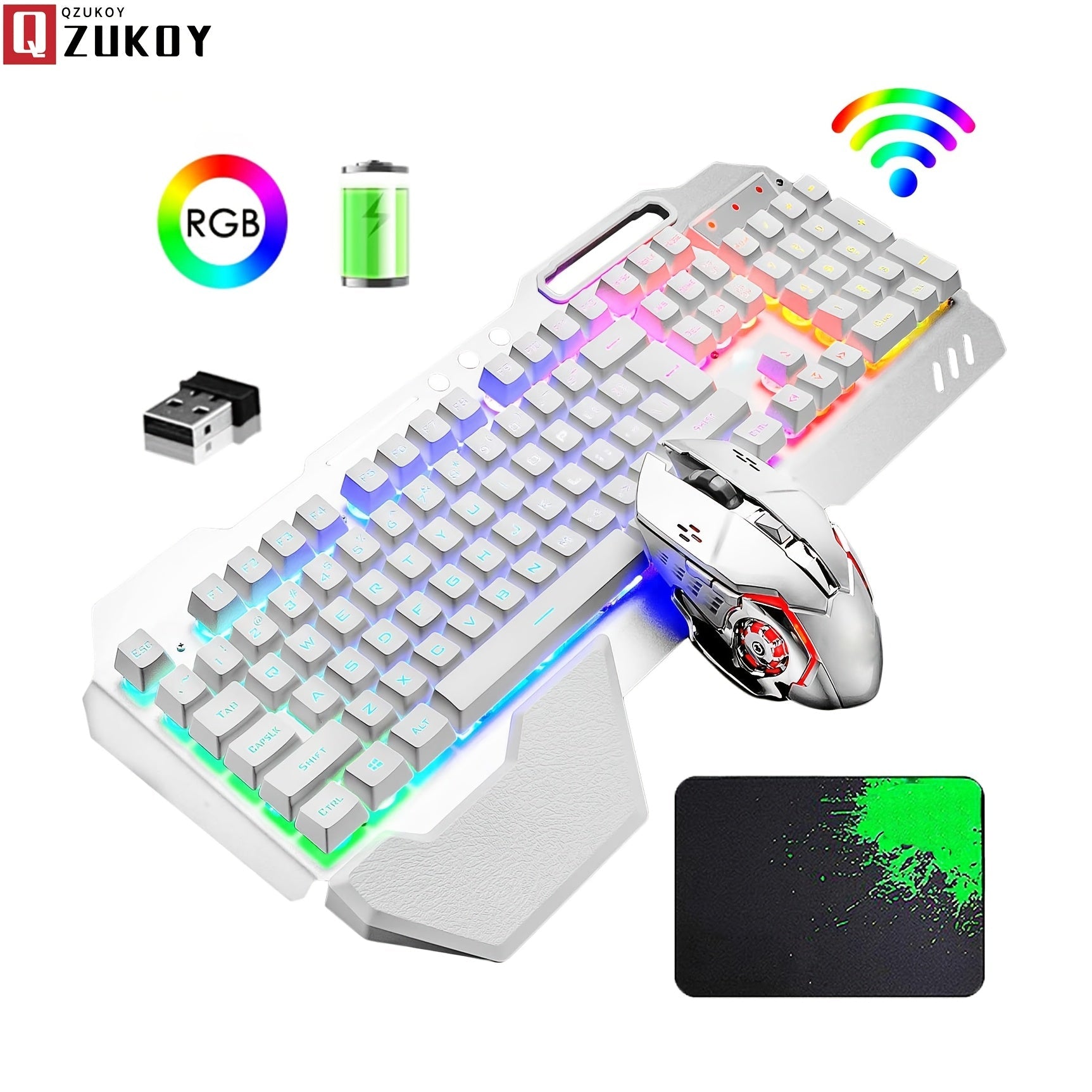 Wireless Gaming Keyboard and Mouse Set