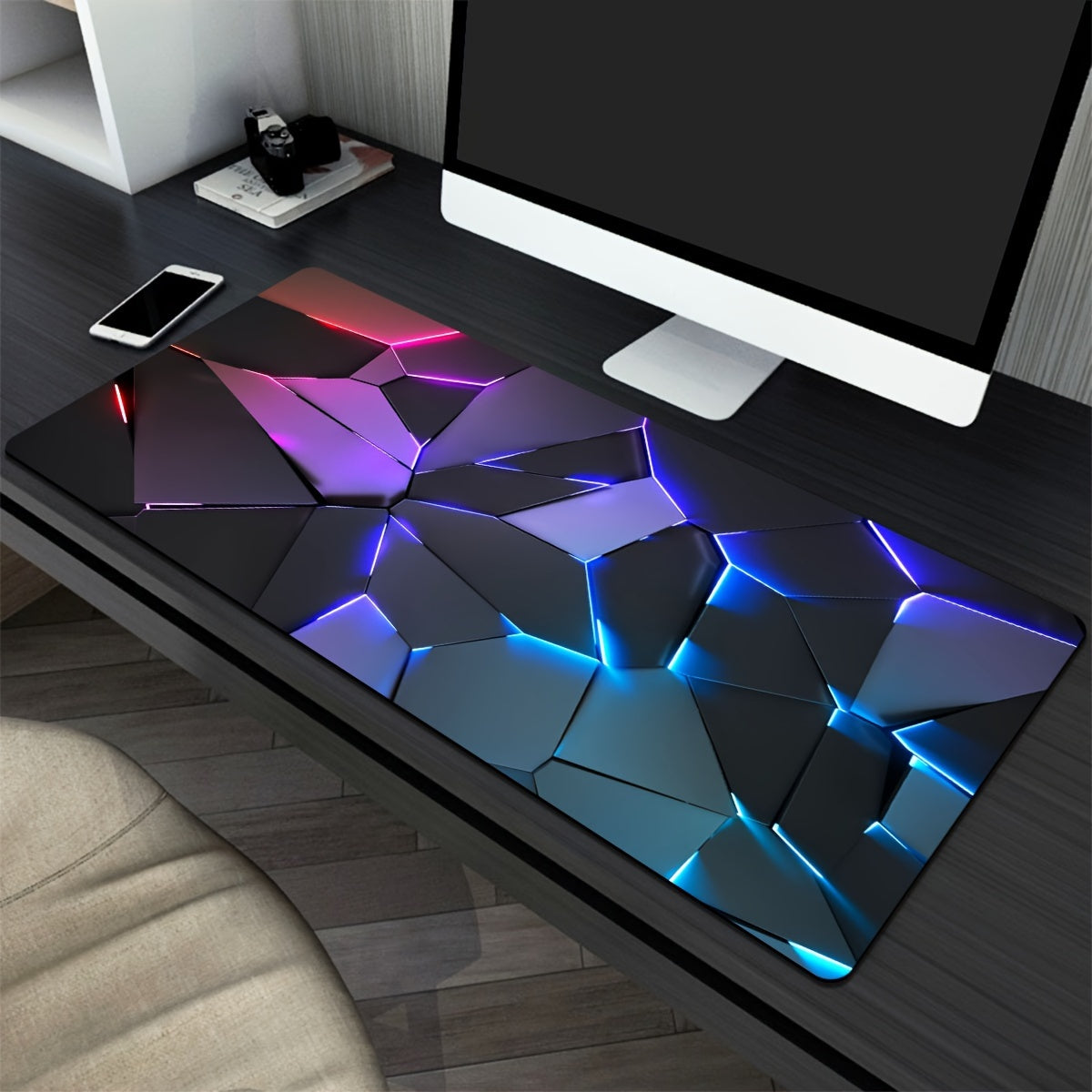 Durable Geometric Gaming Mouse Pad