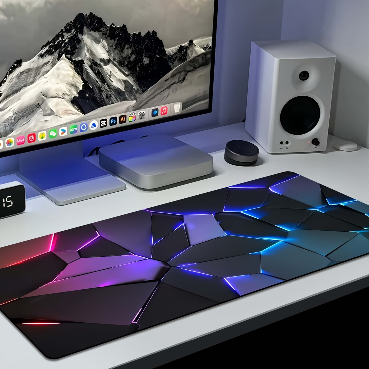 Durable Geometric Gaming Mouse Pad
