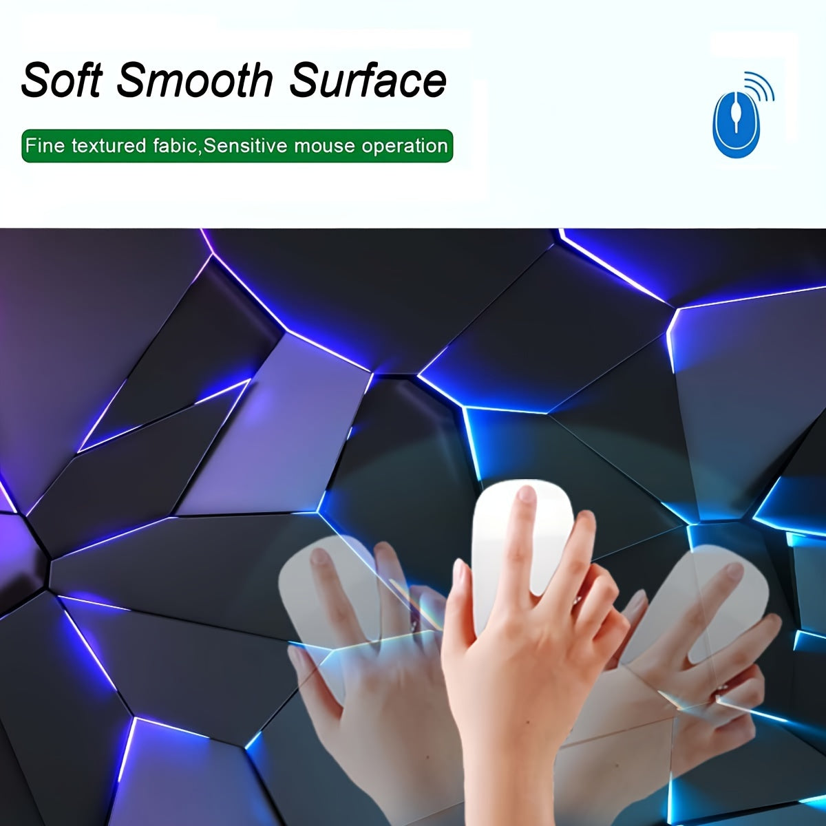 Durable Geometric Gaming Mouse Pad