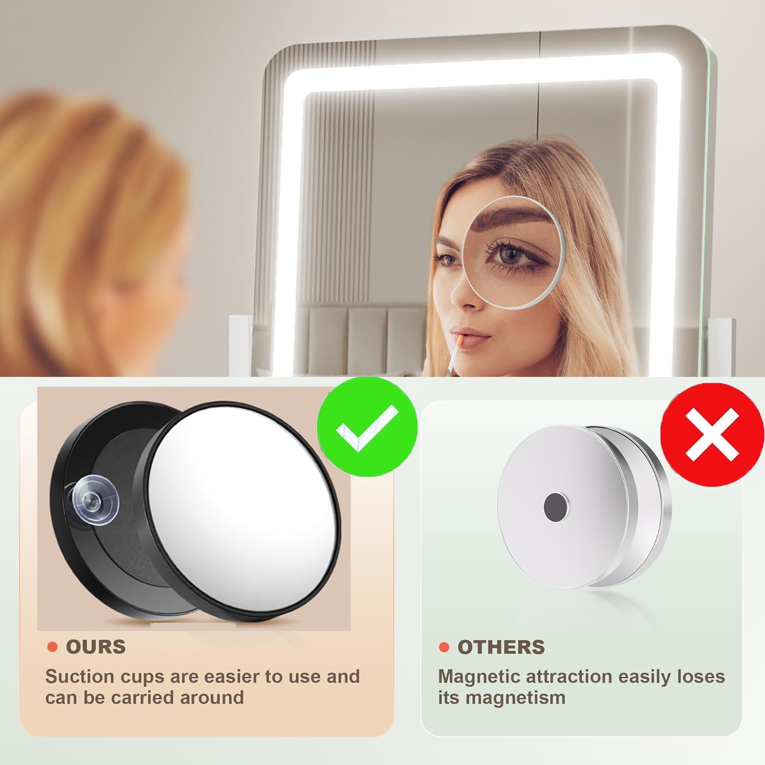 15.2" LED Makeup Vanity Mirror with Lights