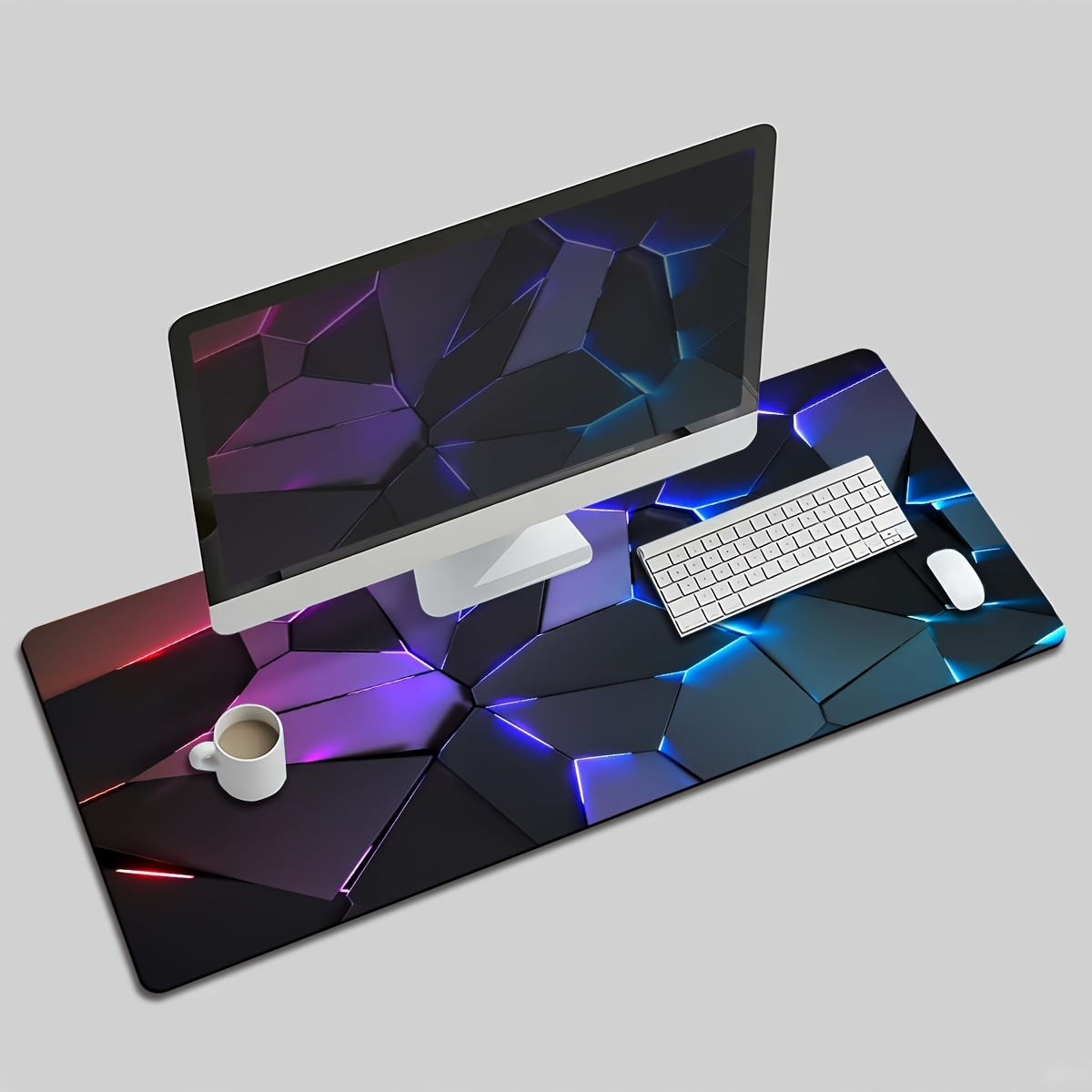 Durable Geometric Gaming Mouse Pad