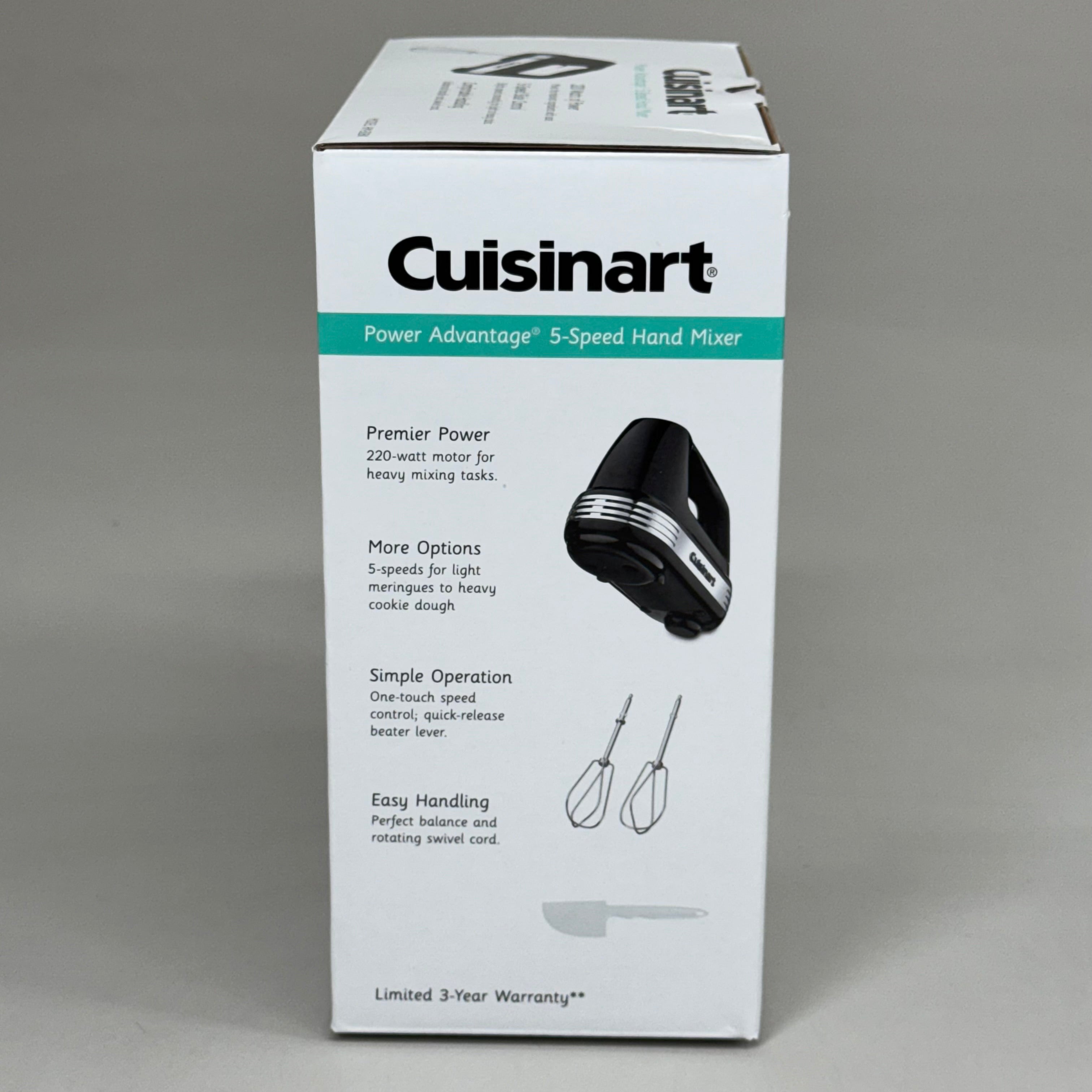 CUISINART Power Advantage 5-Speed Hand Mixer 220 Watt Black HM-50BK