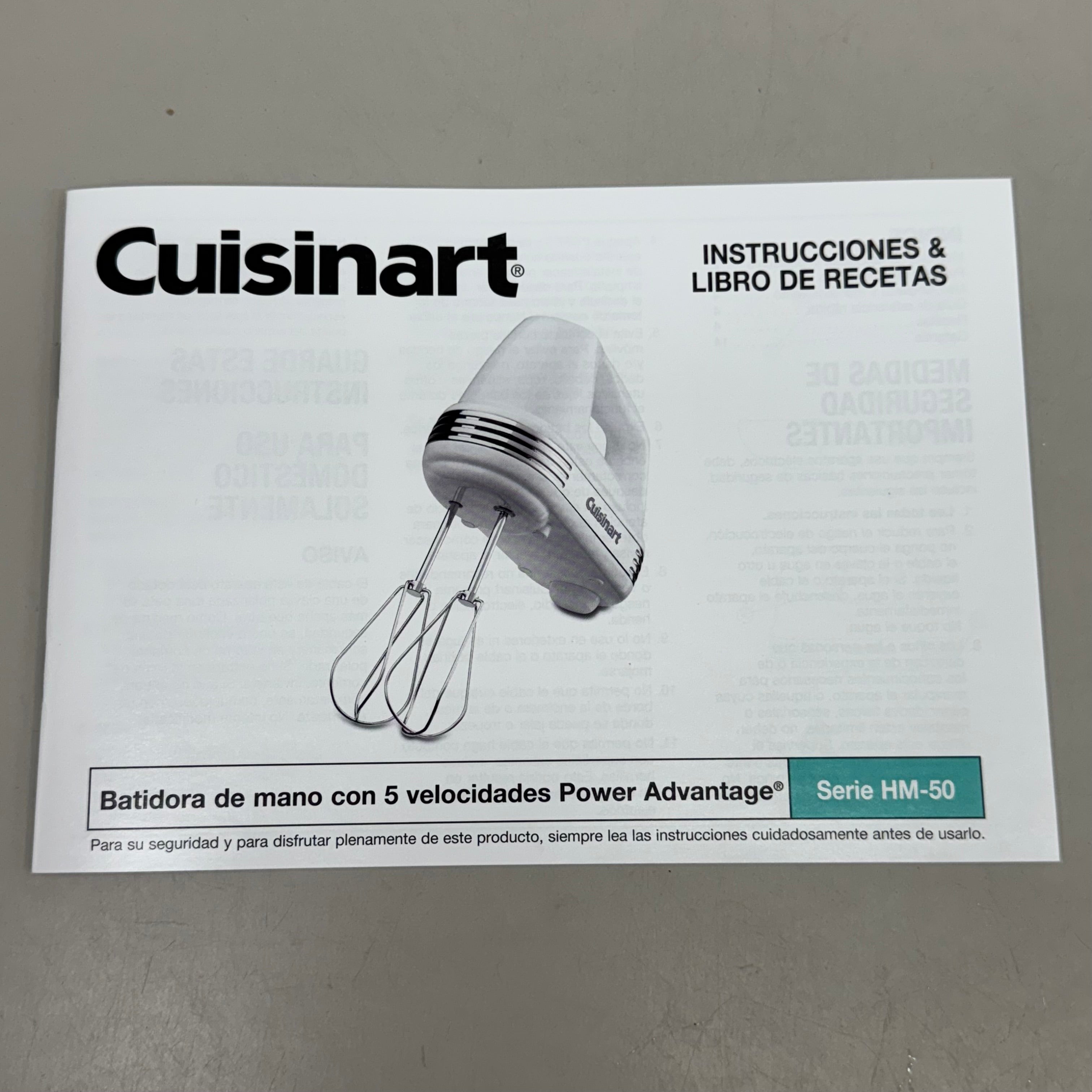 CUISINART Power Advantage 5-Speed Hand Mixer 220 Watt Black HM-50BK