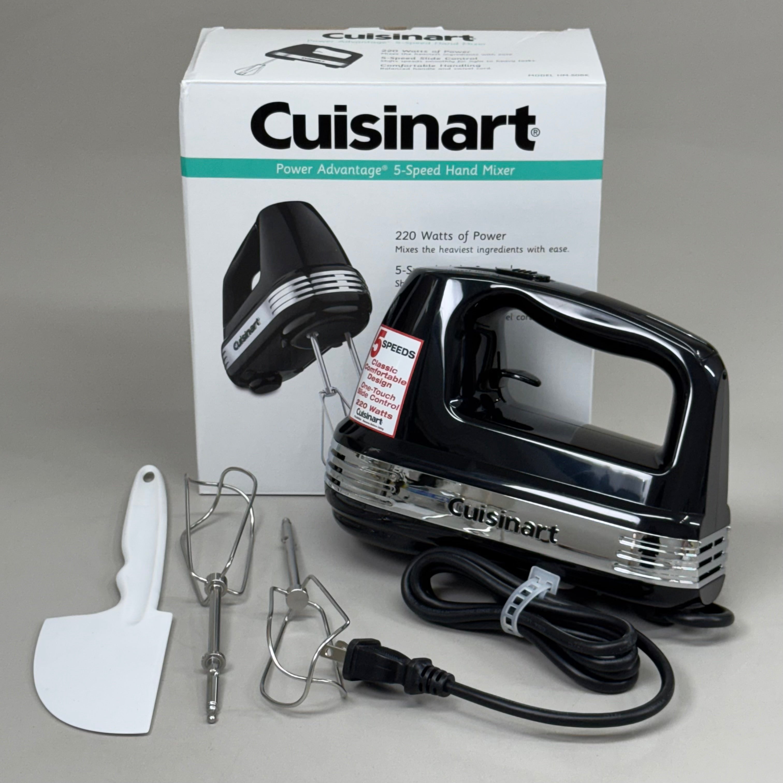 CUISINART Power Advantage 5-Speed Hand Mixer 220 Watt Black HM-50BK