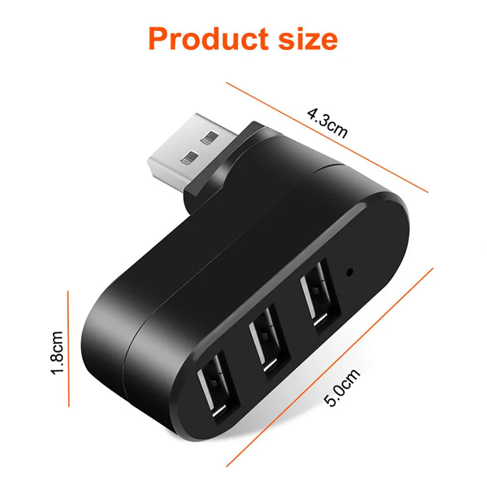 3-Port USB 2.0 Hub Adapter
