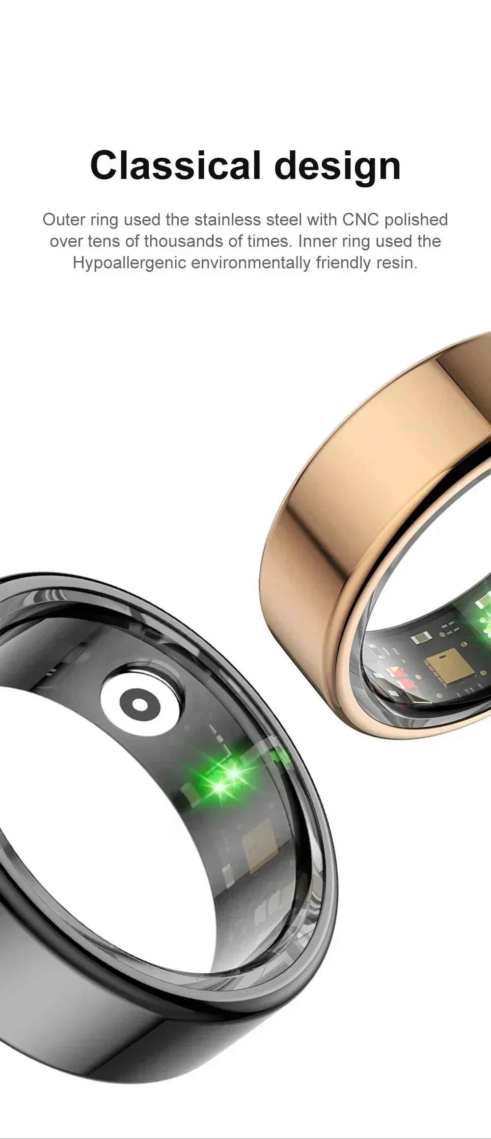 R02 Smart Ring with Charging Case