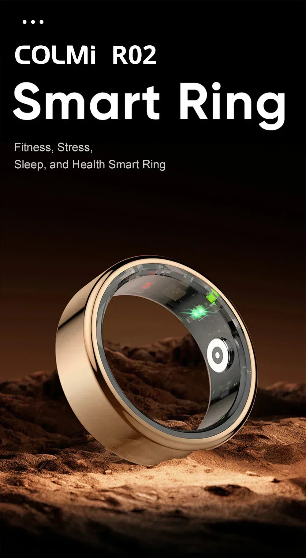R02 Smart Ring with Charging Case