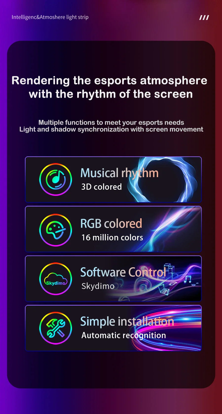 Smart RGB LED Strip Lights for Gaming