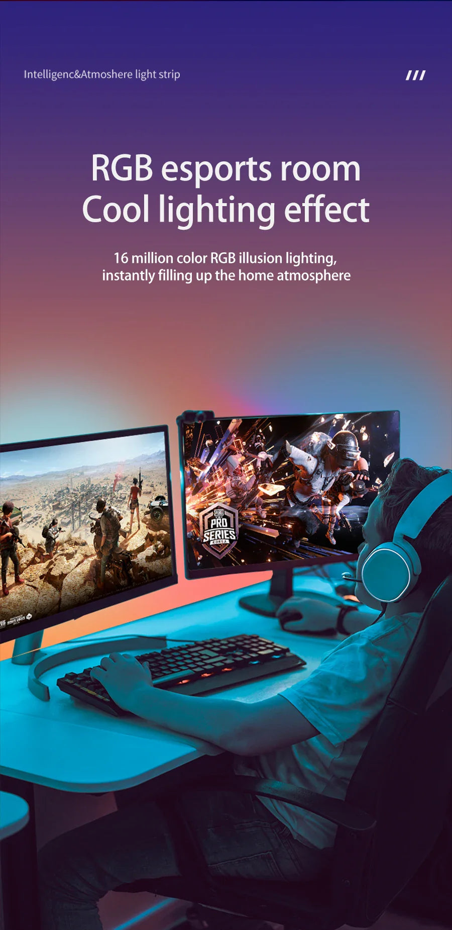 Smart RGB LED Strip Lights for Gaming