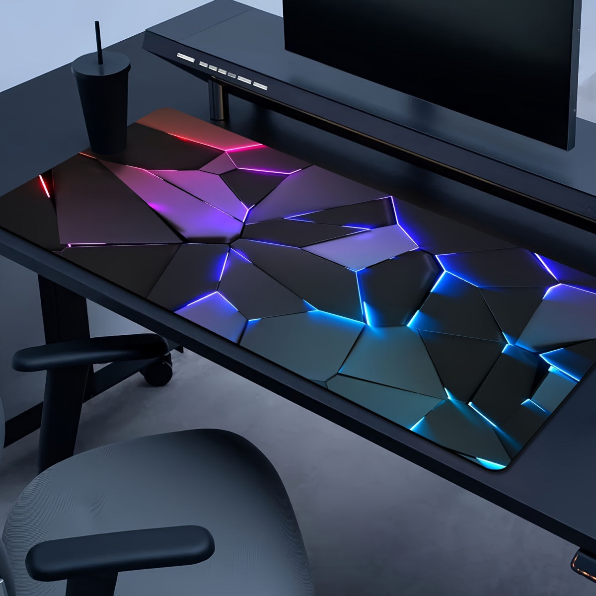 Durable Geometric Gaming Mouse Pad