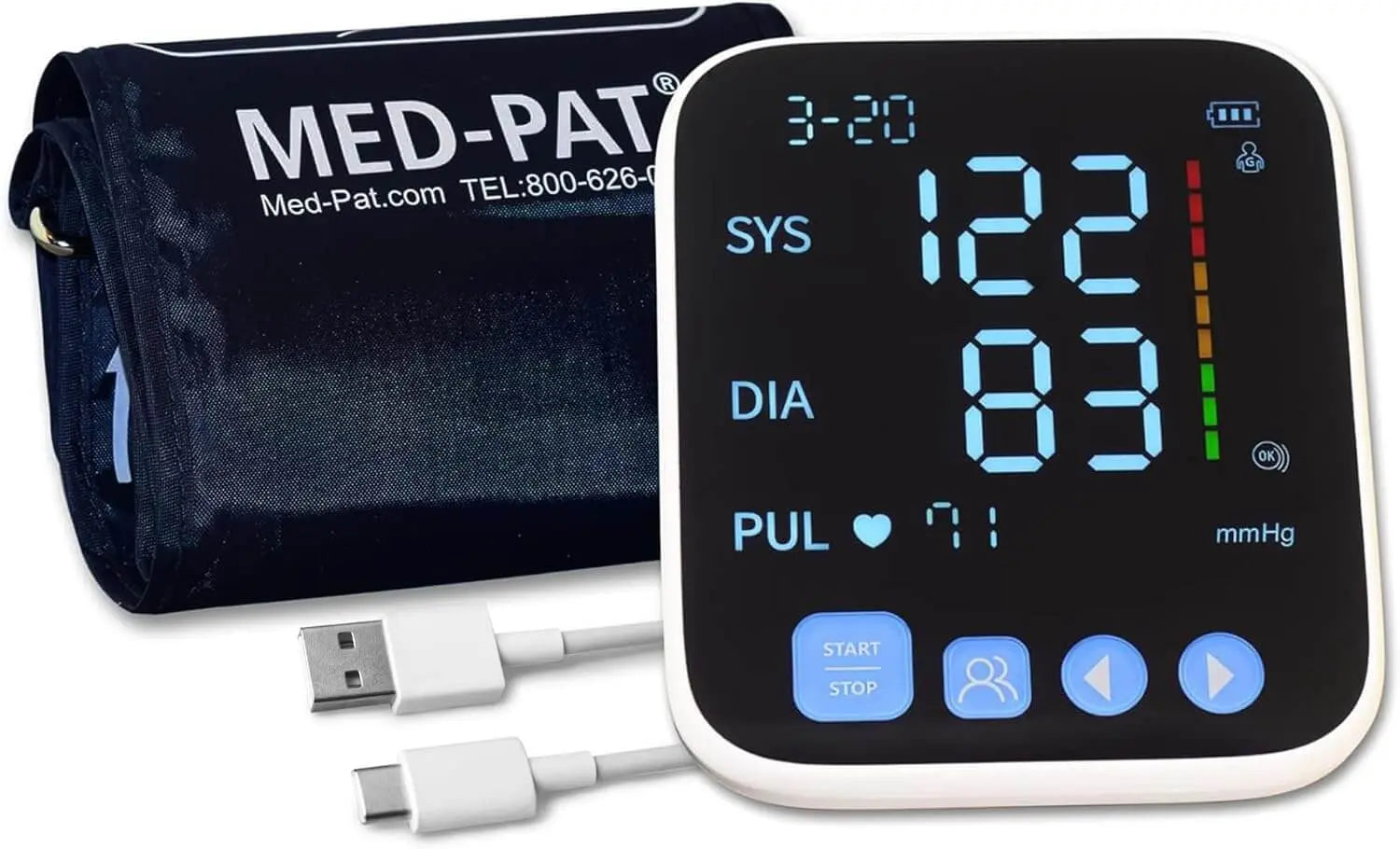Med-Pat Upper Arm Blood Pressure Monitor