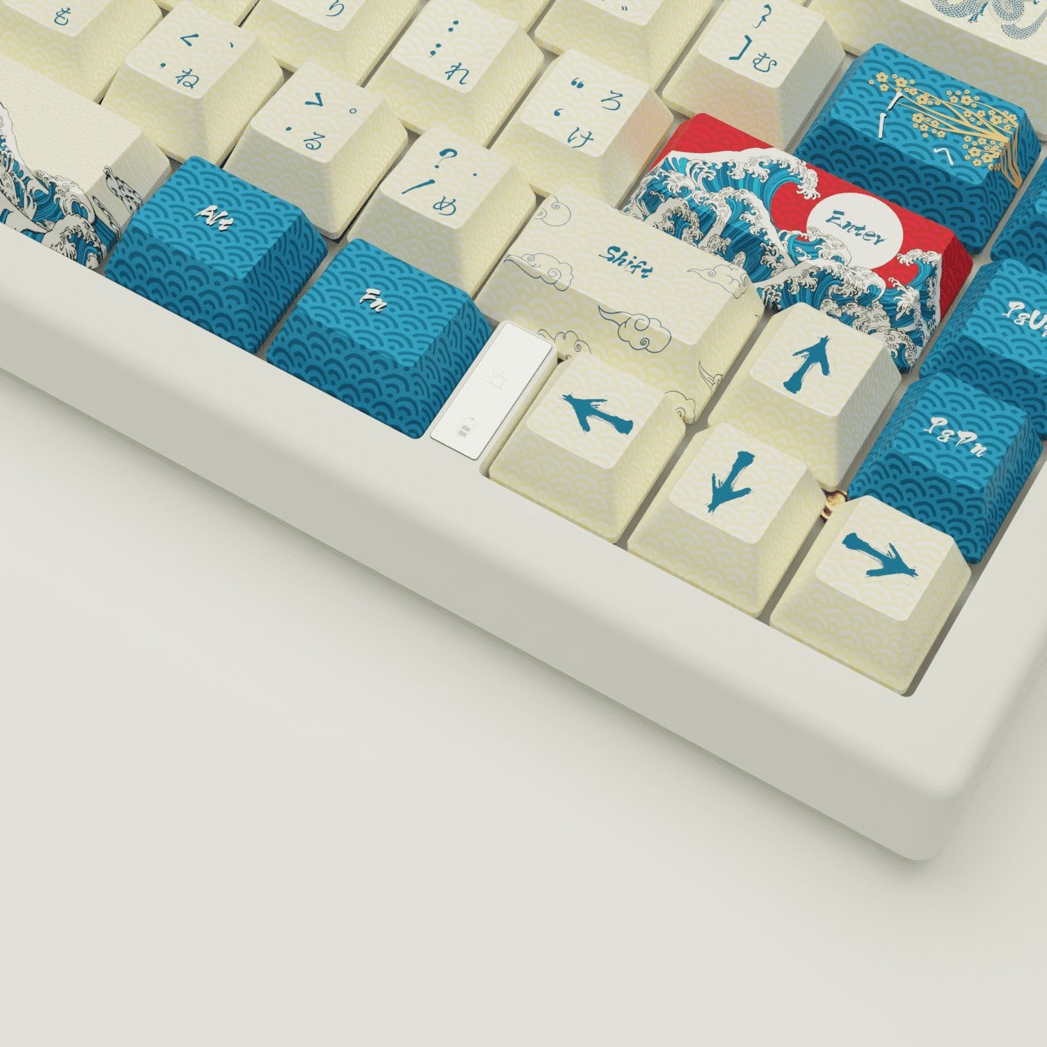 Japanese Wave Keycaps and Mechanical Keyboard