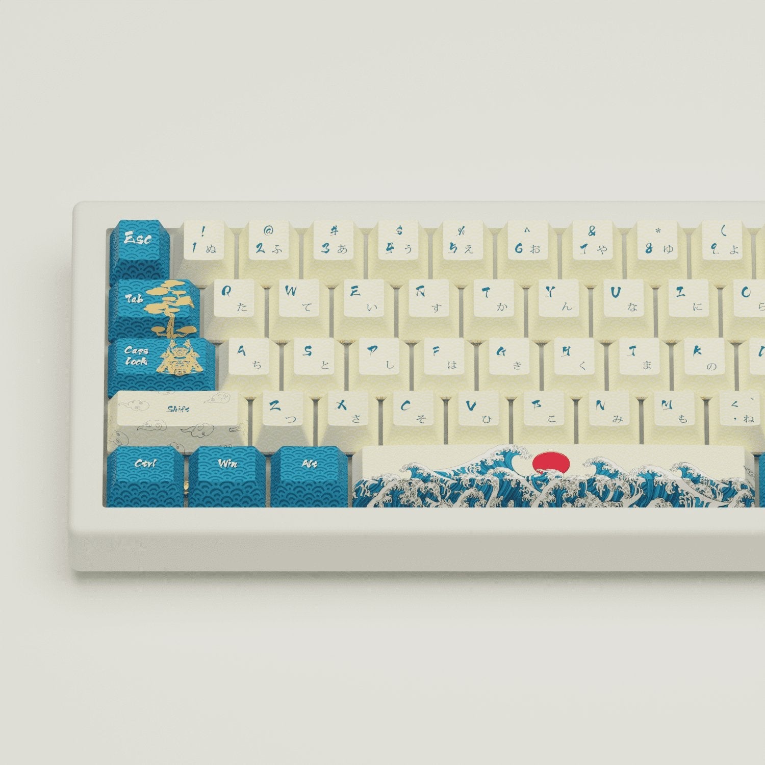 Japanese Wave Keycaps and Mechanical Keyboard