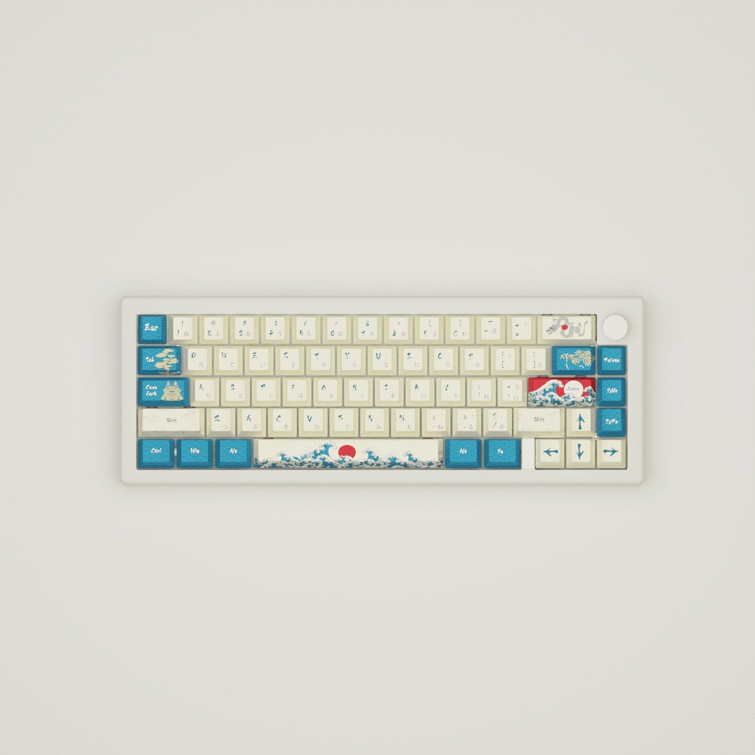 Japanese Wave Keycaps and Mechanical Keyboard