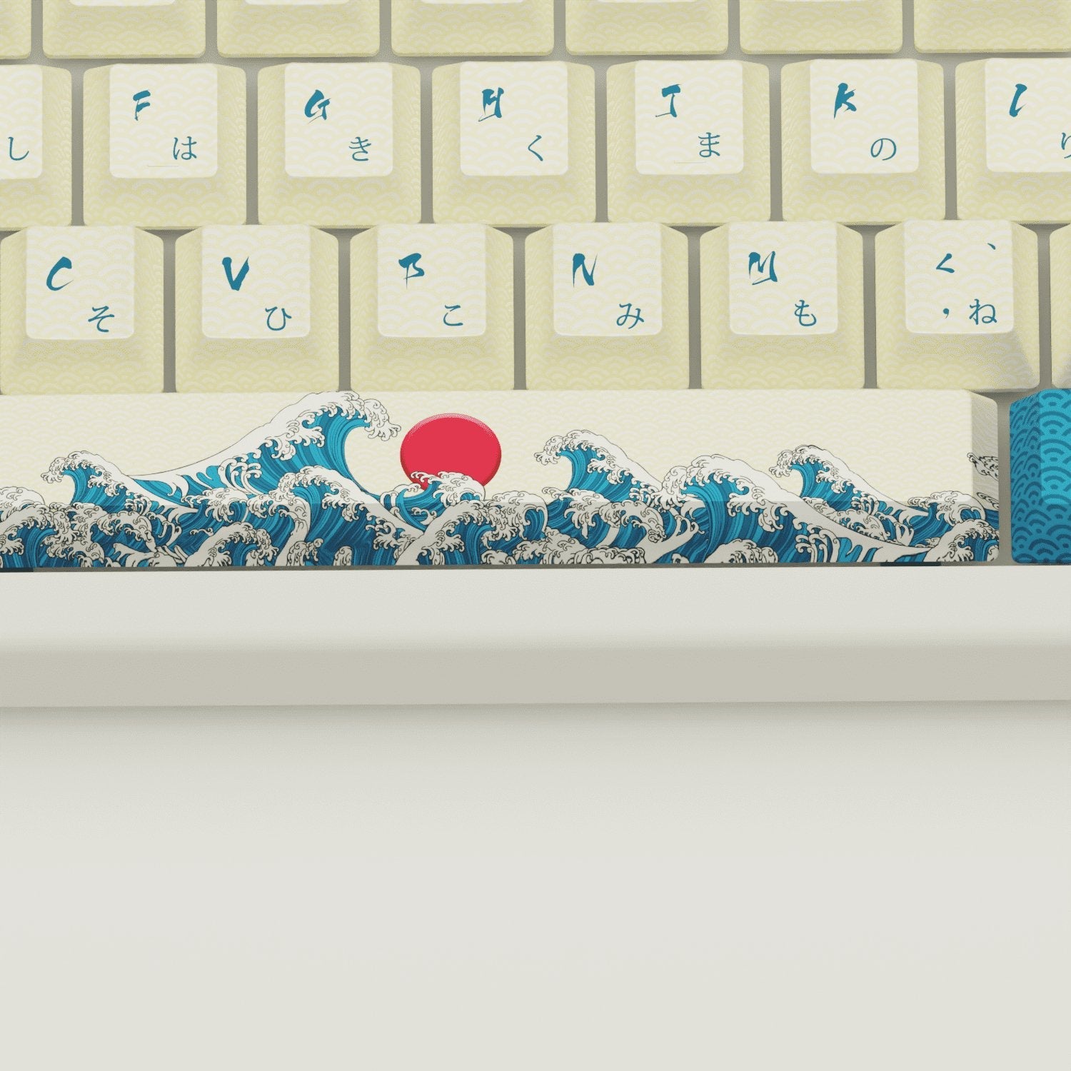 Japanese Wave Keycaps and Mechanical Keyboard